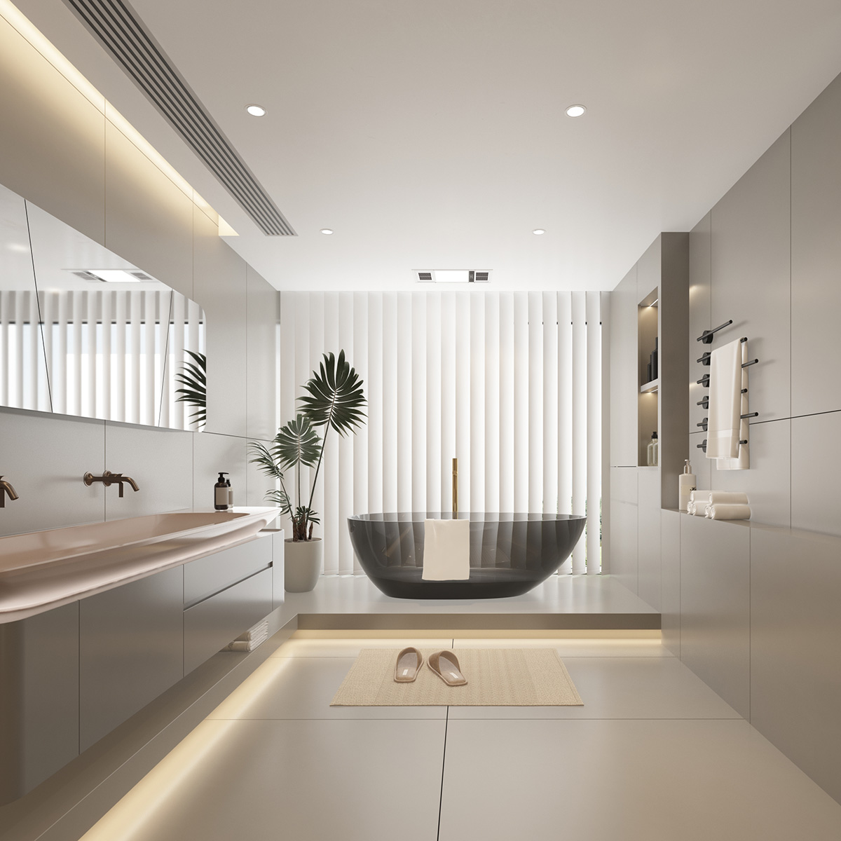 7.6㎡/#G3820321-V9【游艇奢华】都市现代精致风浴室空间设计